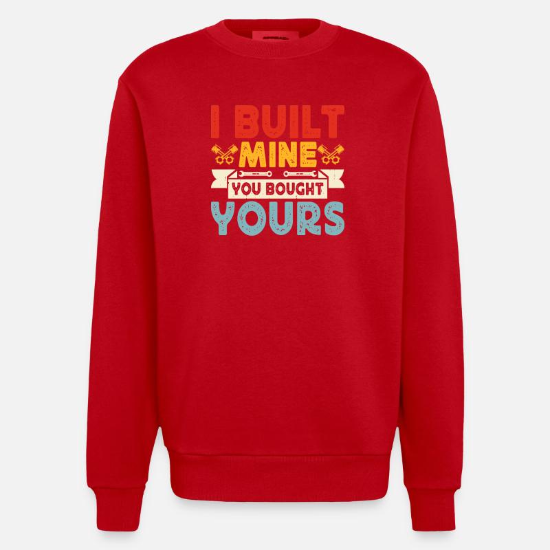 Mechanic Mechatronics Technician Screwdriver Gift - Heavyweight Oversized Organic Crew Neck Made in EU - red