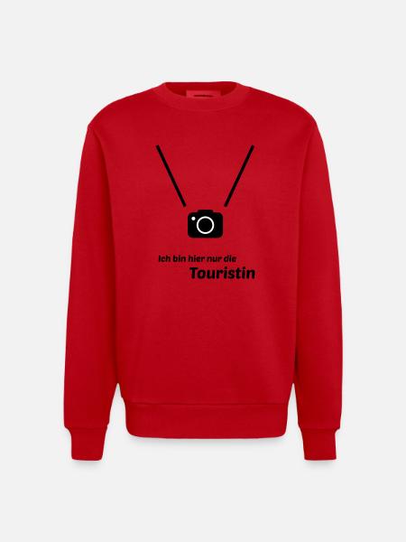 Tourist - Heavyweight Oversized Organic Crew Neck Made in EU - red