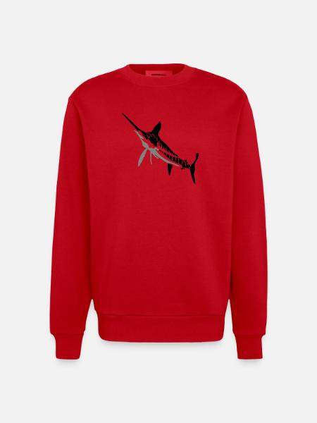 Speerfisch - Heavyweight Oversized Organic Crew Neck Made in EU - Rot