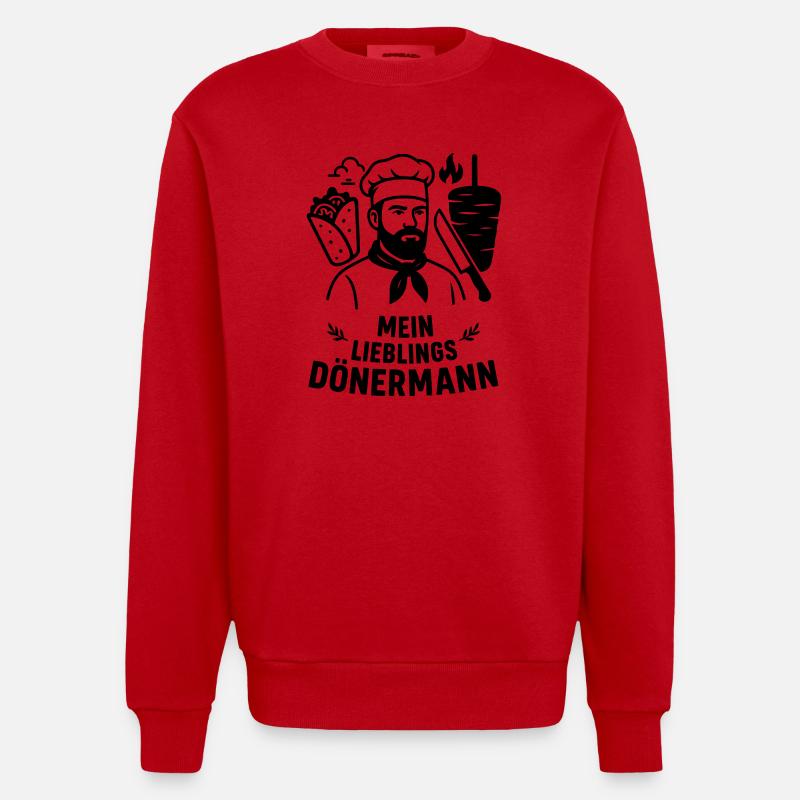 Lieblings Dönermann - Heavyweight Oversized Organic Crew Neck Made in EU - Rot