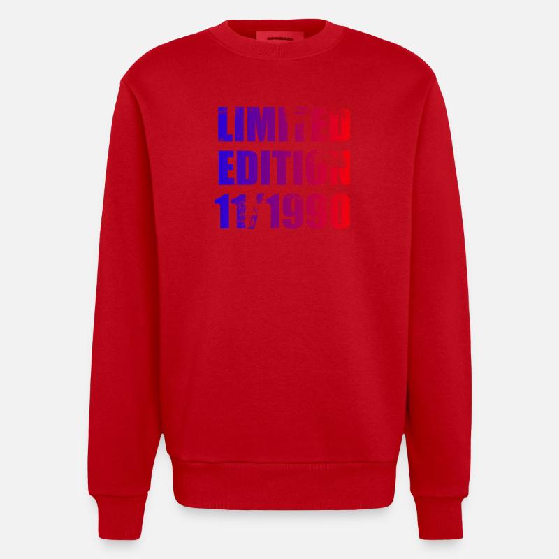35e anniversaire Edition Limitée 11/1990 - Sweat bio épais oversize fabriqué en UE - rouge