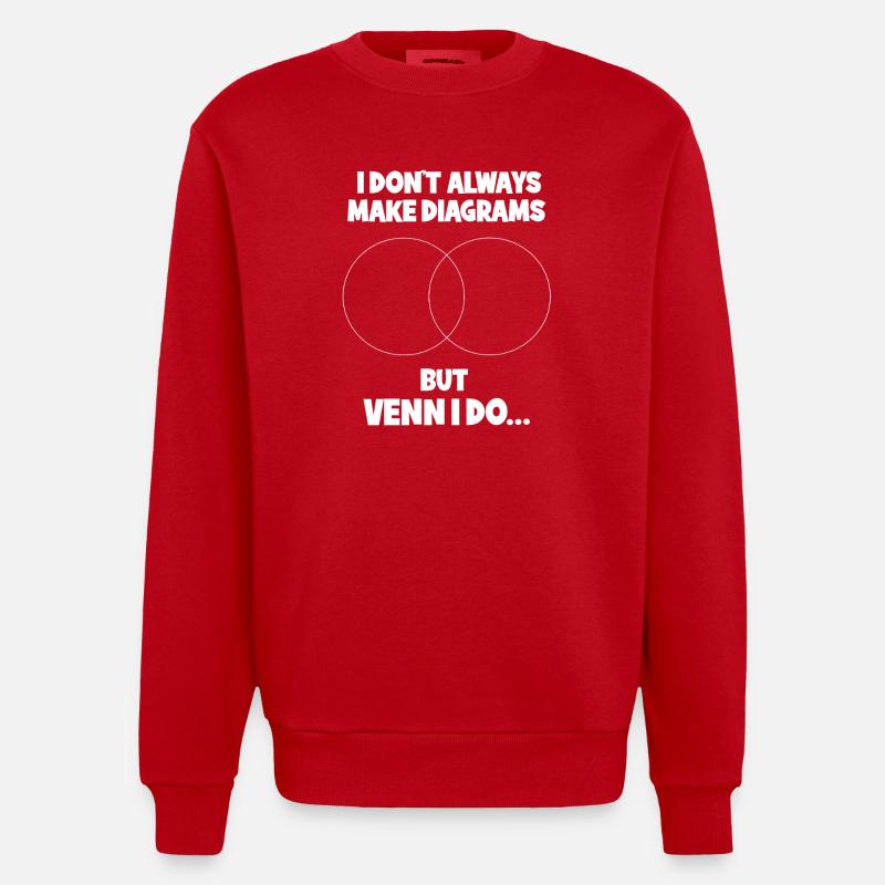 Math Math Math Teacher Mathematician - Heavyweight Oversized Organic Crew Neck Made in EU - red