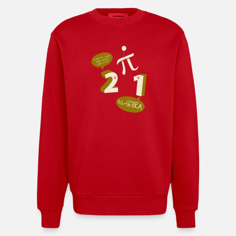 Math Math Math Teacher Mathematician - Heavyweight Oversized Organic Crew Neck Made in EU - red