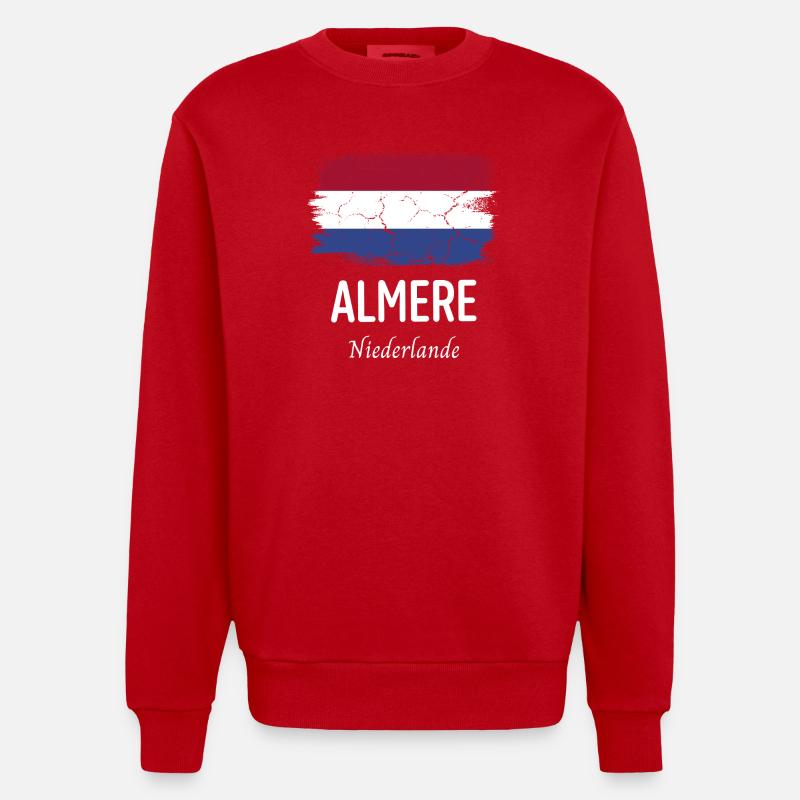 Almere - Sweat bio épais oversize fabriqué en UE - rouge