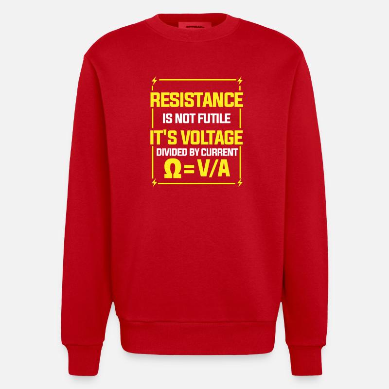 Physics Physicist Physics Student Physics Teacher - Heavyweight Oversized Organic Crew Neck Made in EU - red