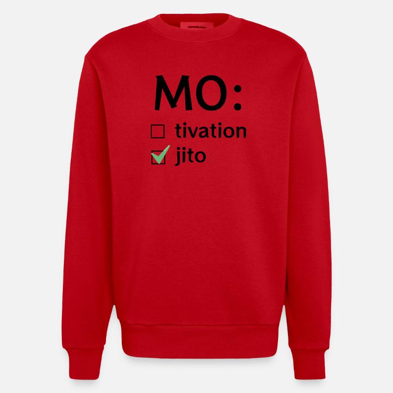 Motivation oder Mojito - Heavyweight Oversized Organic Crew Neck Made in EU - Rot