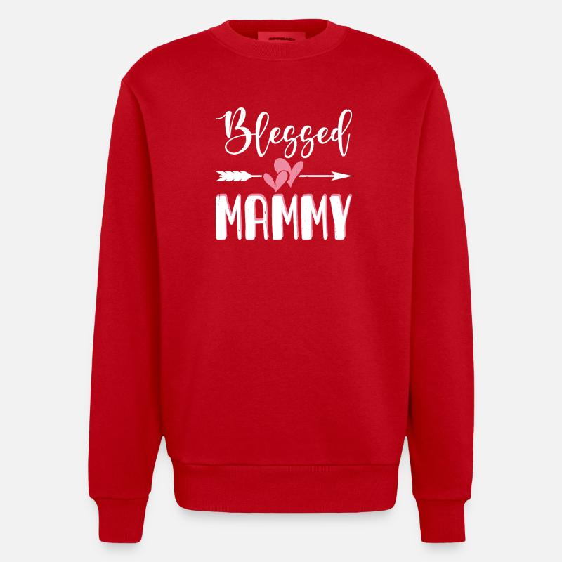 Oma Mama Geschenk Weihnachtsgeschenke Großmutter  - Heavyweight Oversized Organic Crew Neck Made in EU - Rot