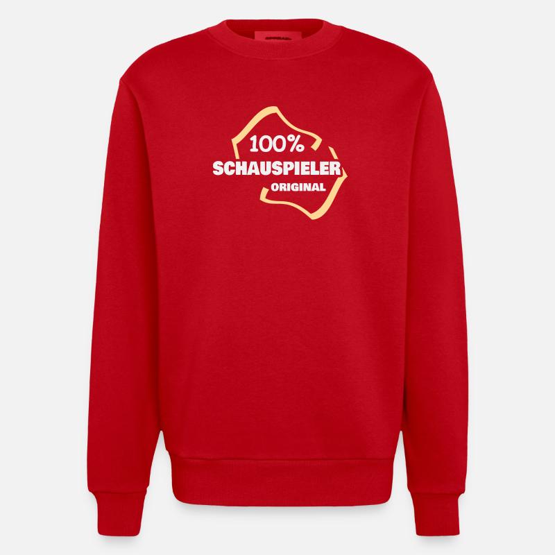 Acteur en tant que profession - Sweat bio épais oversize fabriqué en UE - rouge