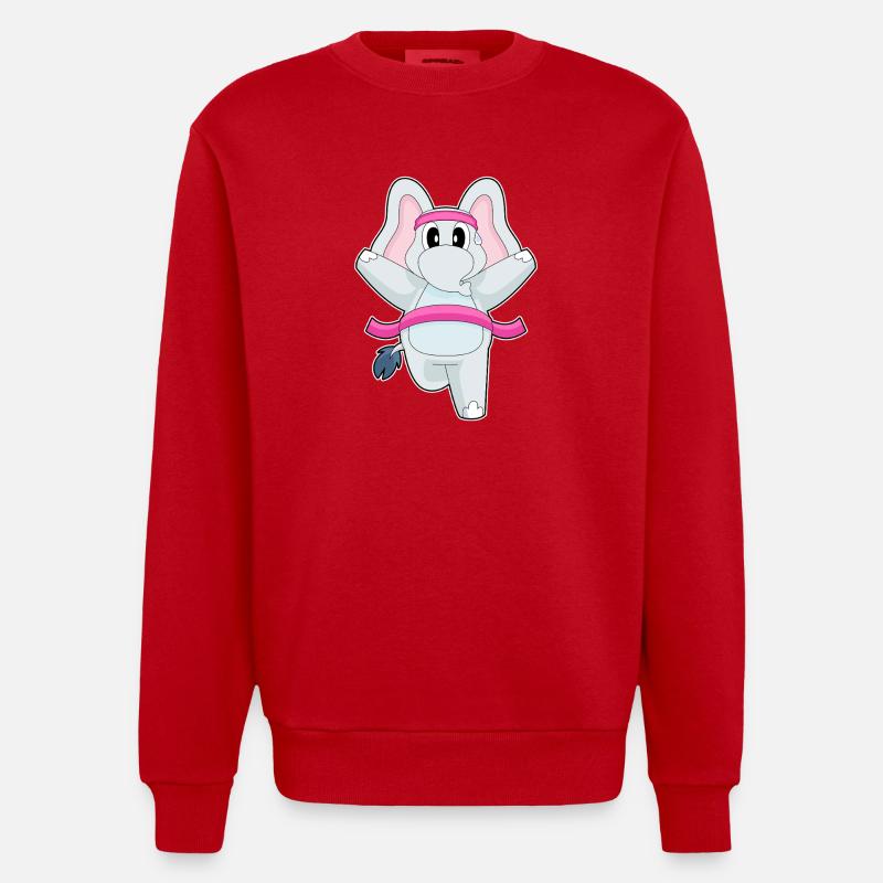 Elephant Jogger Jogging Sport - Sweat bio épais oversize fabriqué en UE - rouge