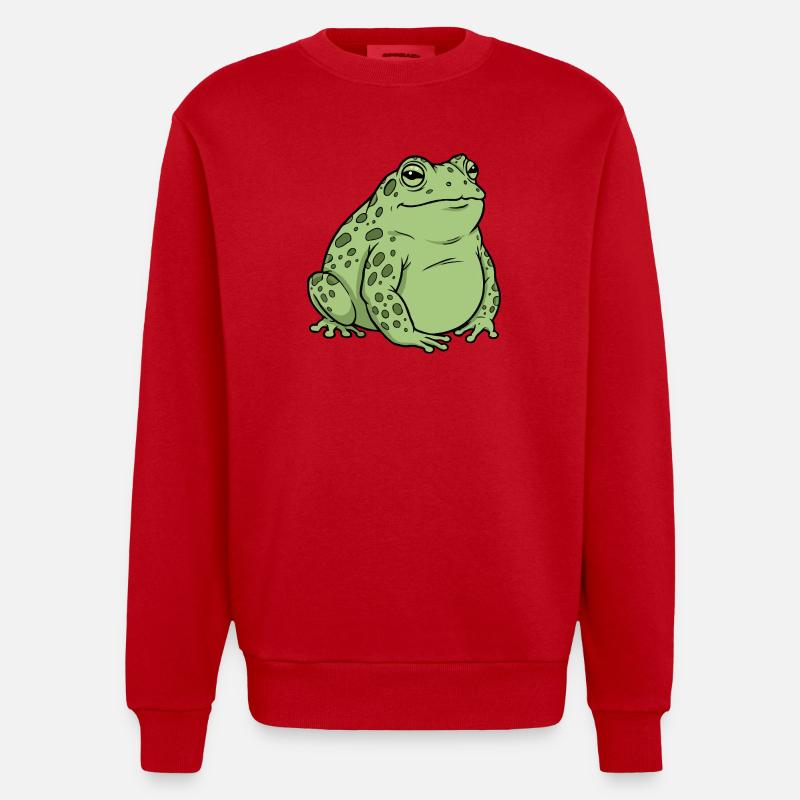 Fat toad - Heavyweight Oversized Organic Crew Neck Made in EU - red