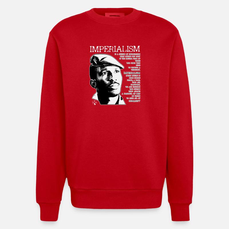 Thomas Sankara: Imperialismus - Heavyweight Oversized Organic Crew Neck Made in EU - Rot