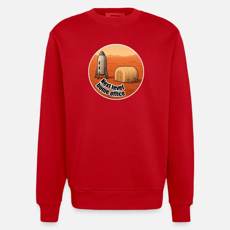 Mars Next Level Home Office - Sweat bio épais oversize fabriqué en UE - rouge