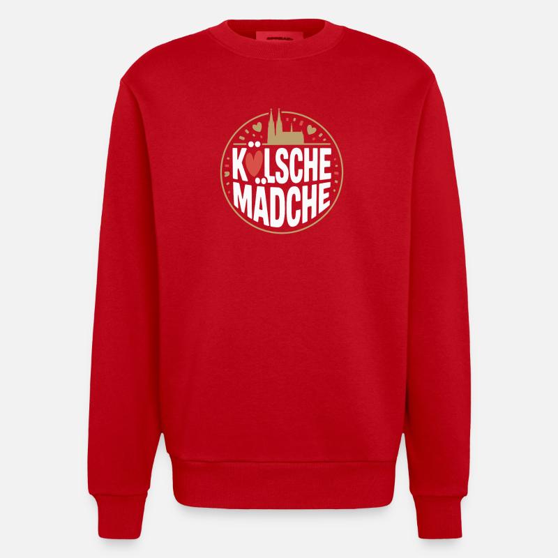 Cologne Filles Carnaval Cologne Filles - Sweat bio épais oversize fabriqué en UE - rouge