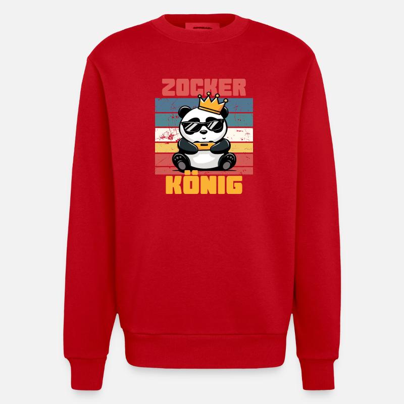 Jeu de Jeux King Crown - Sweat bio épais oversize fabriqué en UE - rouge