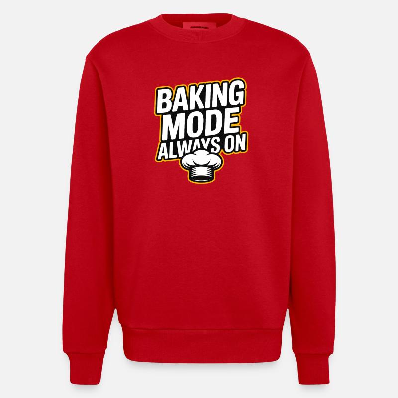 Mode de cuisson toujours activé - Sweat bio épais oversize fabriqué en UE - rouge