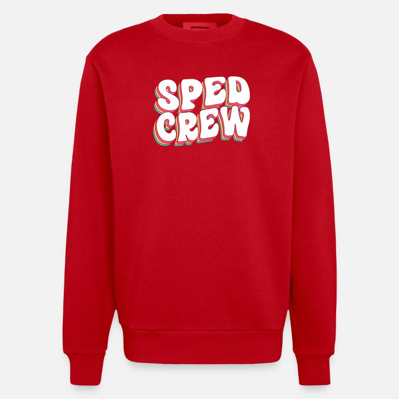 Sonderschule Lehrer Förderschule Pädagoge - Heavyweight Oversized Organic Crew Neck Made in EU - Rot