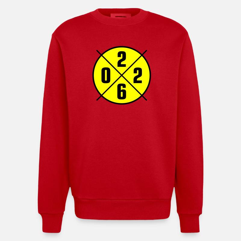 Cercle de l’année 2026 - Sweat bio épais oversize fabriqué en UE - rouge
