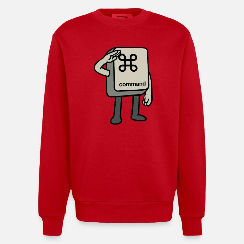 Clé de commande - Sweat bio épais oversize fabriqué en UE - rouge