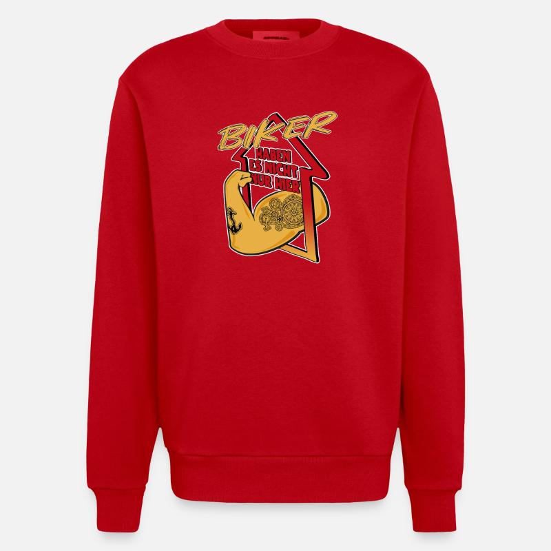 bizebs - Heavyweight Oversized Organic Crew Neck Made in EU - Rot
