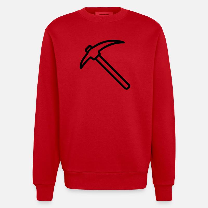 Eispickel - Heavyweight Oversized Organic Crew Neck Made in EU - Rot