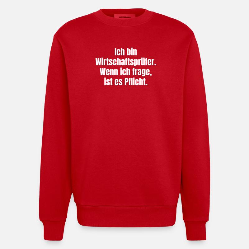 Je suis expert-comptable agréé Devis - Sweat bio épais oversize fabriqué en UE - rouge