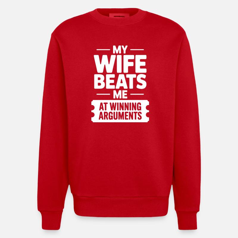 Witty Rivalry: Winning Arguments - Sweat bio épais oversize fabriqué en UE - rouge