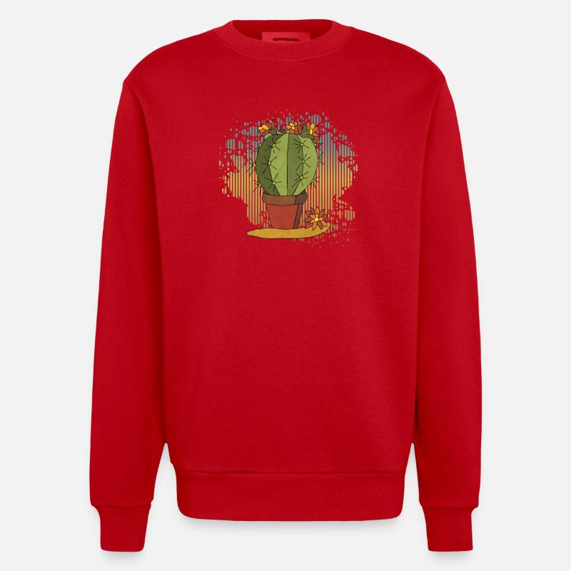 Fleur - Sweat bio épais oversize fabriqué en UE - rouge