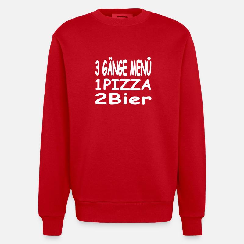 Bier - Heavyweight Oversized Organic Crew Neck Made in EU - Rot