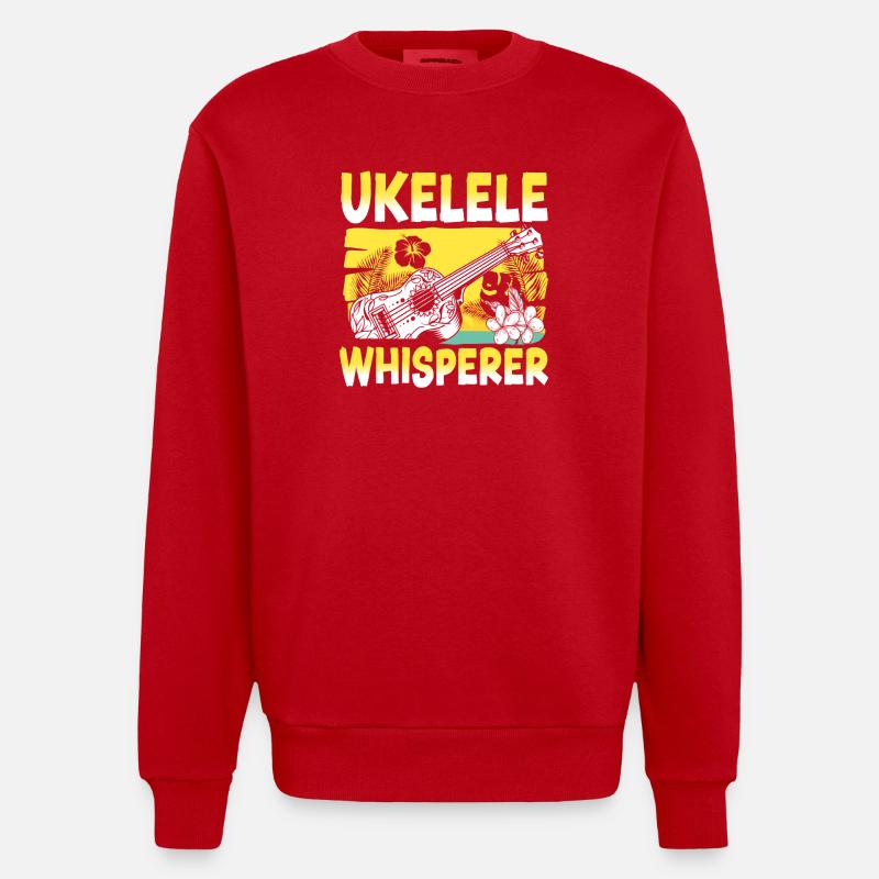 Ukulélé hawaïen ukélé ukulélé - Sweat bio épais oversize fabriqué en UE - rouge