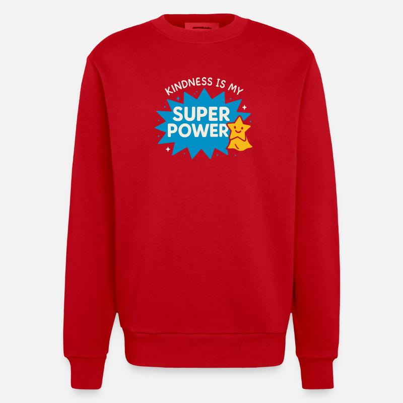 Anti-mobbing-freundlichkeit, Stehen Sie - Heavyweight Oversized Organic Crew Neck Made in EU - Rot