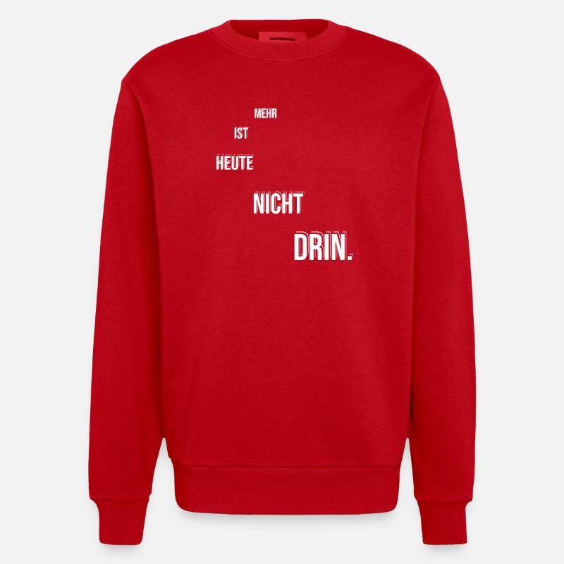 Plus aujourd’hui n’est pas possible - Sweat bio épais oversize fabriqué en UE - rouge