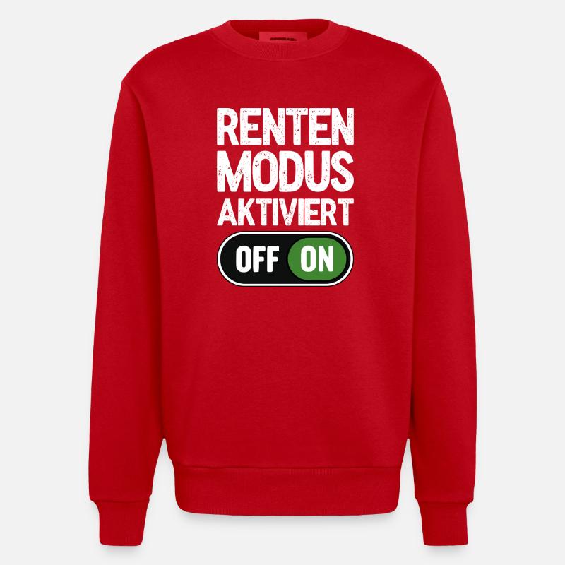 Mode retraite activé - Sweat bio épais oversize fabriqué en UE - rouge