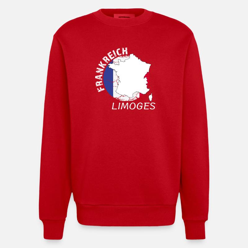 Limoges - Sweat bio épais oversize fabriqué en UE - rouge