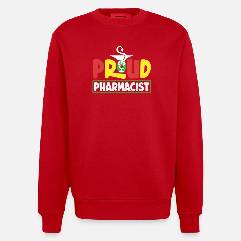 Apotheker Pharmazeutisch-technischer - Heavyweight Oversized Organic Crew Neck Made in EU - Rot