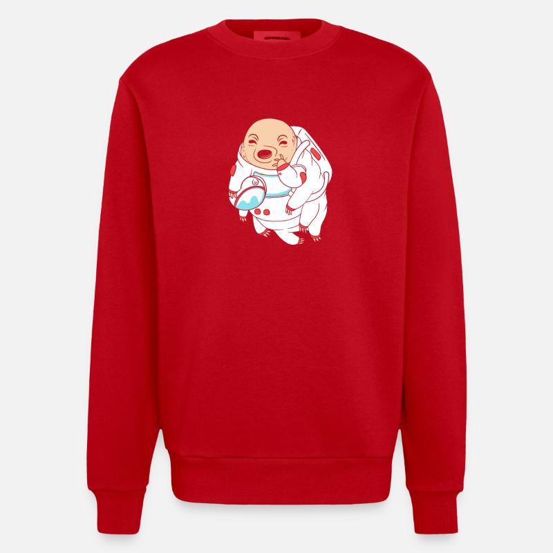 Bärtierchen Tardigrades Wasserbär Tardigrade - Heavyweight Oversized Organic Crew Neck Made in EU - Rot