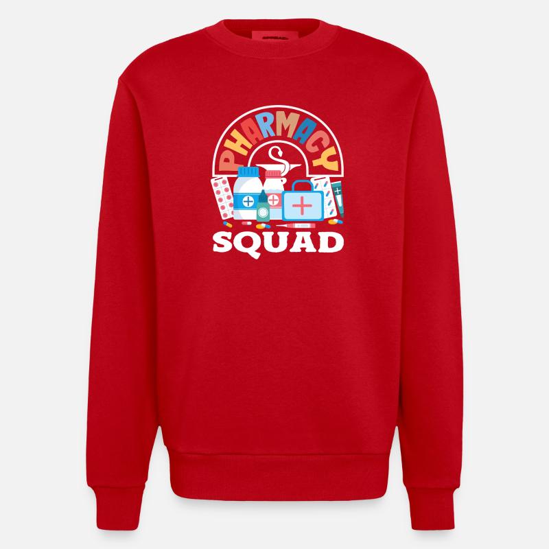 Apotheker Pharmazeutisch-technischer - Heavyweight Oversized Organic Crew Neck Made in EU - Rot