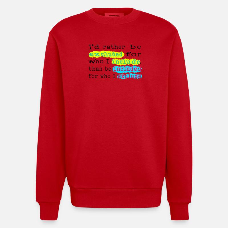 Include, don't exclude! - Heavyweight Oversized Organic Crew Neck Made in EU - Rot