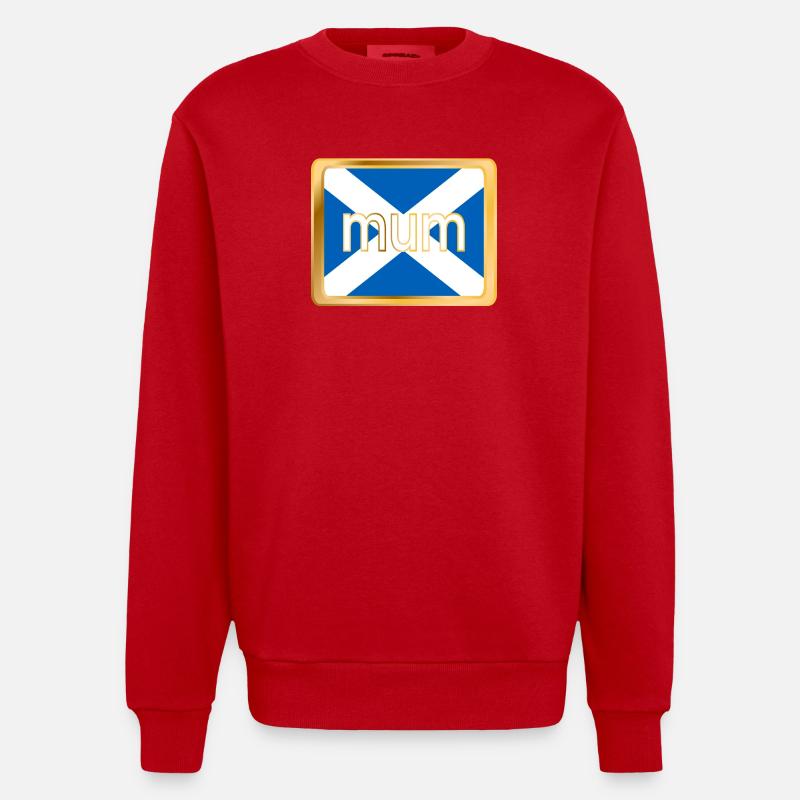 Mère de la mère de l’Écosse - Sweat bio épais oversize fabriqué en UE - rouge