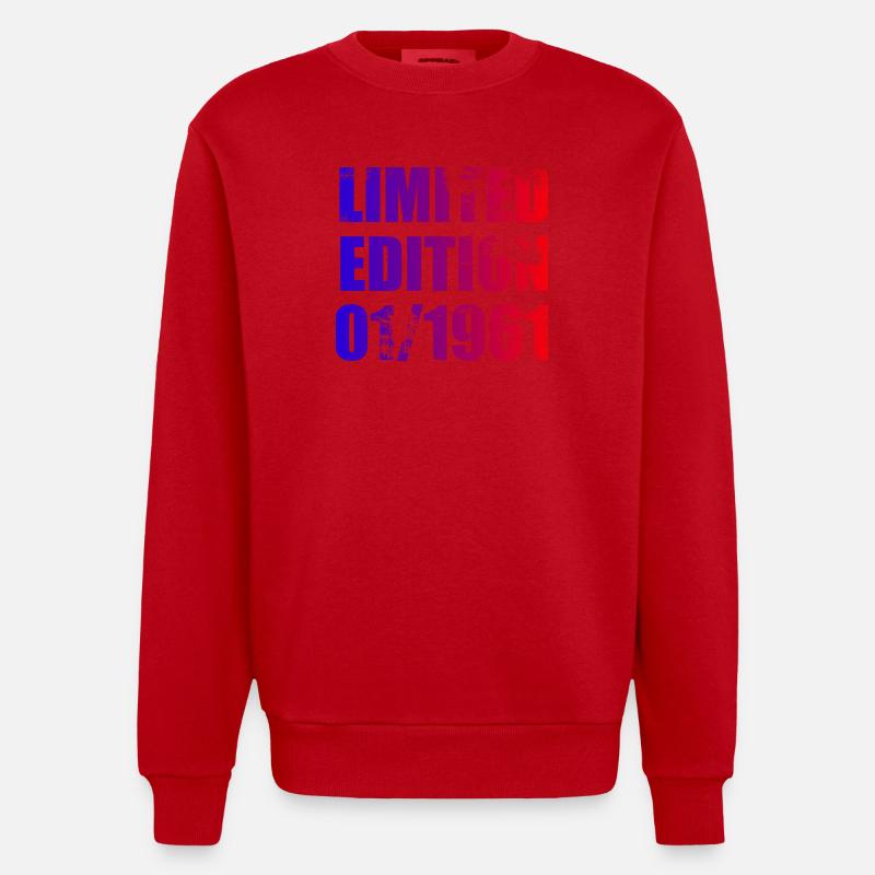 65e anniversaire Édition limitée 01/1961 - Sweat bio épais oversize fabriqué en UE - rouge