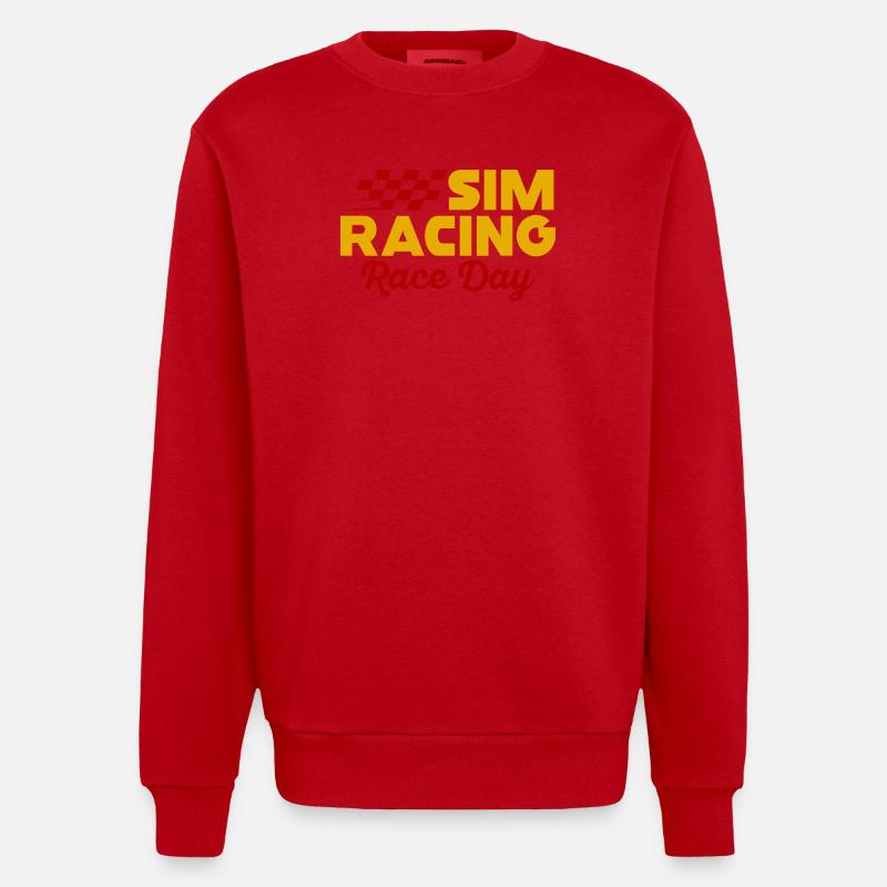 Journée de course de simulation - Sweat bio épais oversize fabriqué en UE - rouge