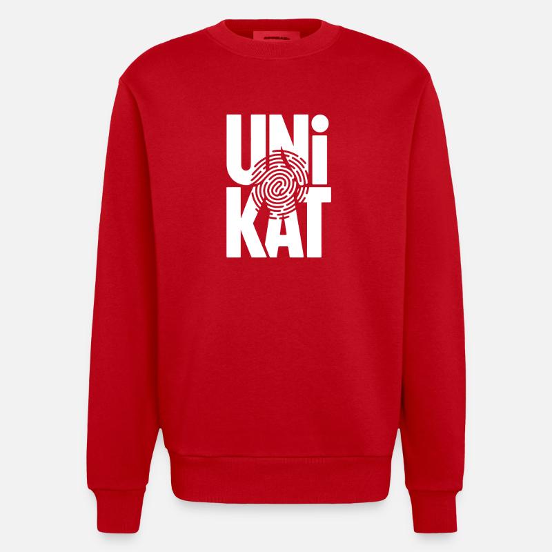 Unikat Einzigartig Individuell Selbstwert Unique - Heavyweight Oversized Organic Crew Neck Made in EU - Rot