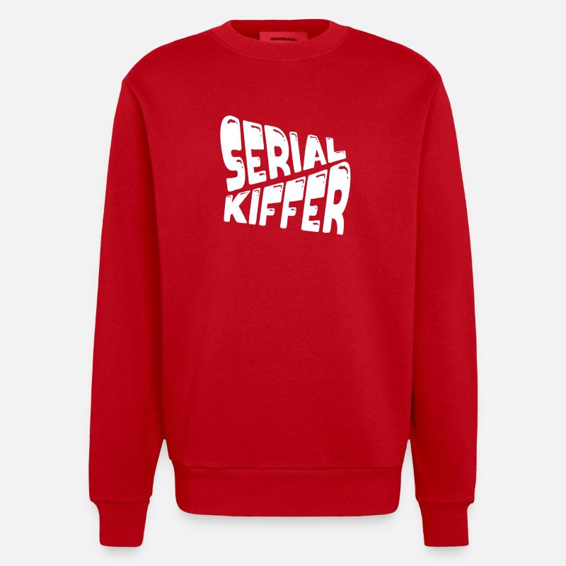 Serial kiffer - Sweat bio épais oversize fabriqué en UE - rouge