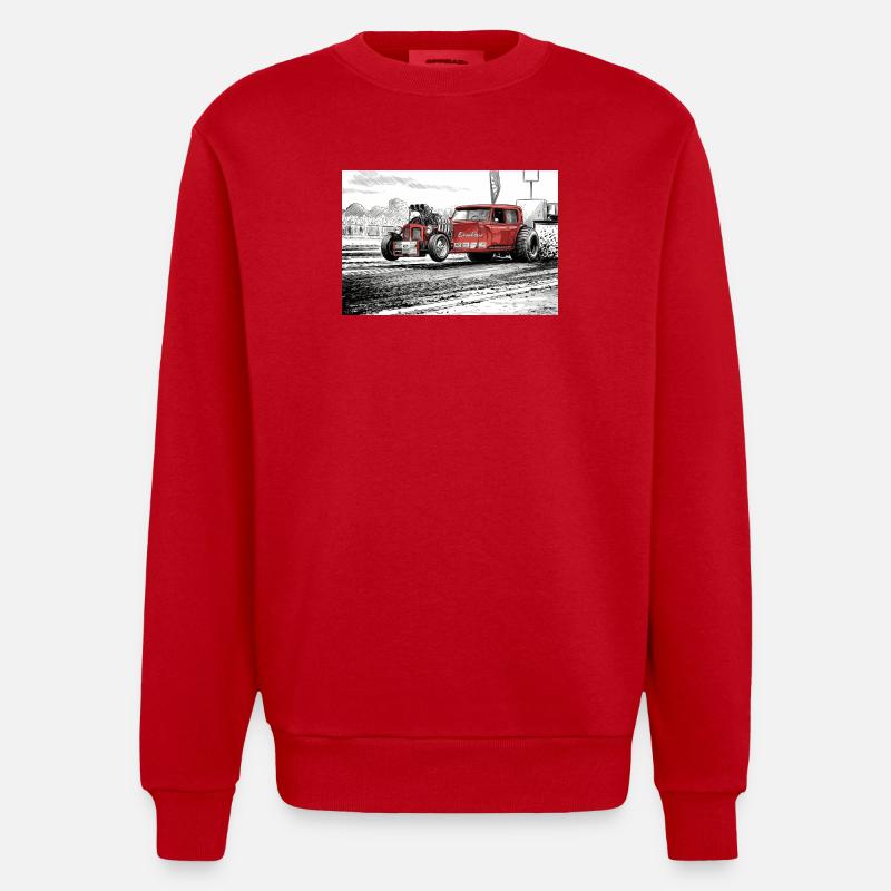 Excalibur - Sweat bio épais oversize fabriqué en UE - rouge