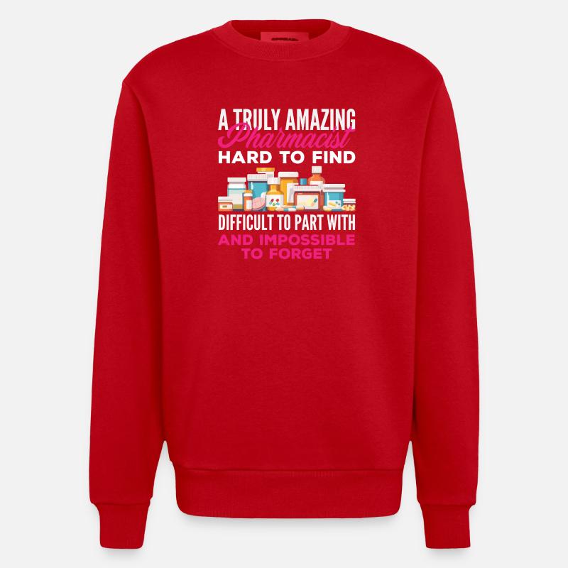 Pharmacien Technicien Pharmaceutique - Sweat bio épais oversize fabriqué en UE - rouge