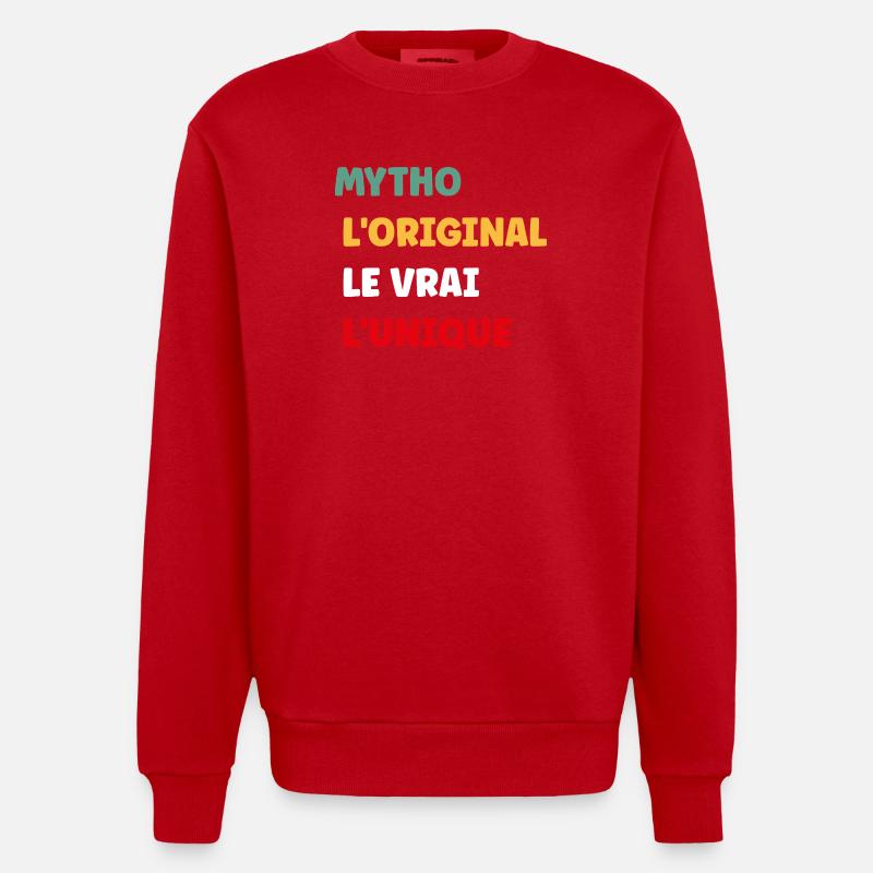 Mytho Original Unique Tee - Sweat bio épais oversize fabriqué en UE - rouge