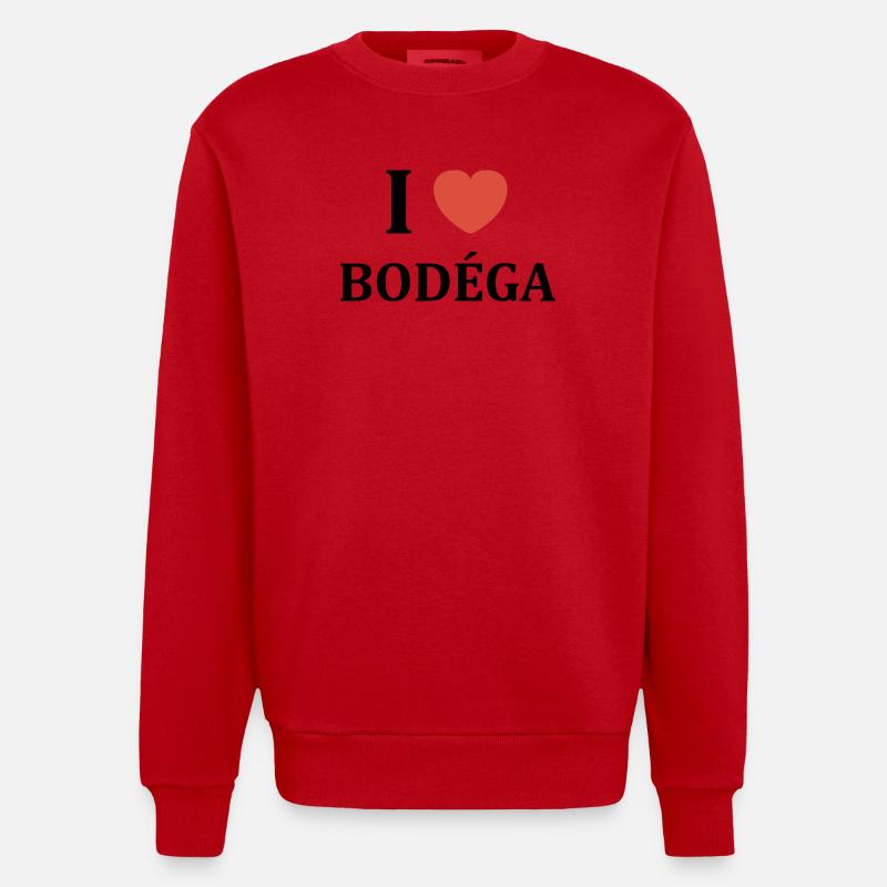 Bodéga - Sweat bio épais oversize fabriqué en UE - rouge
