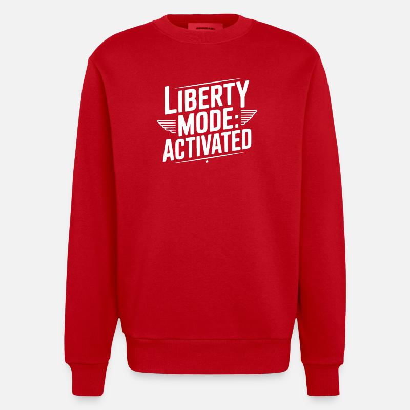 Mode Liberté : Activé - Sweat bio épais oversize fabriqué en UE - rouge