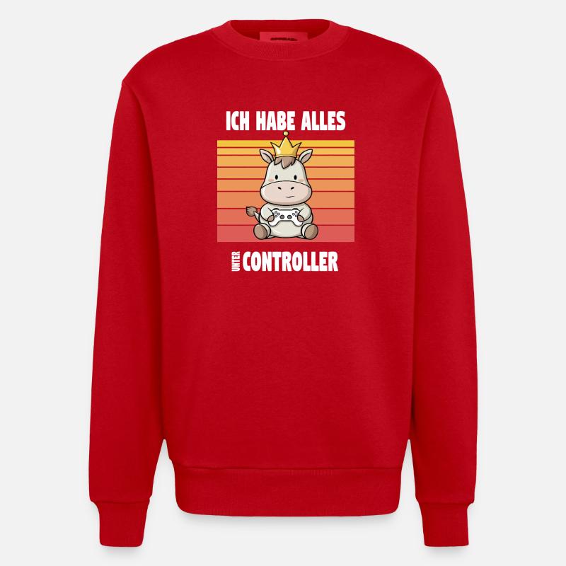 Conception d’animaux de jeu - Sweat bio épais oversize fabriqué en UE - rouge