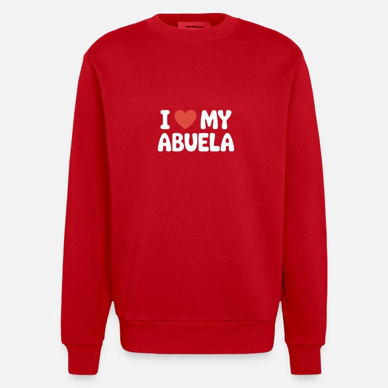 Ich liebe meine Großmutter - Heavyweight Oversized Organic Crew Neck Made in EU - Rot