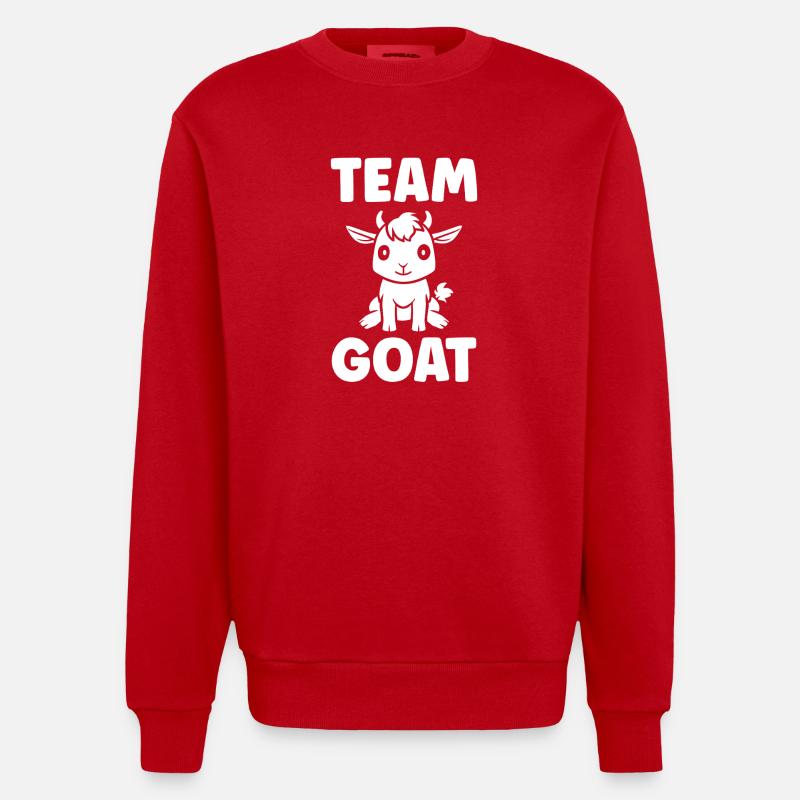 Equipe Cabri Team Goat - Heavyweight Oversized Organic Crew Neck Made in EU - red
